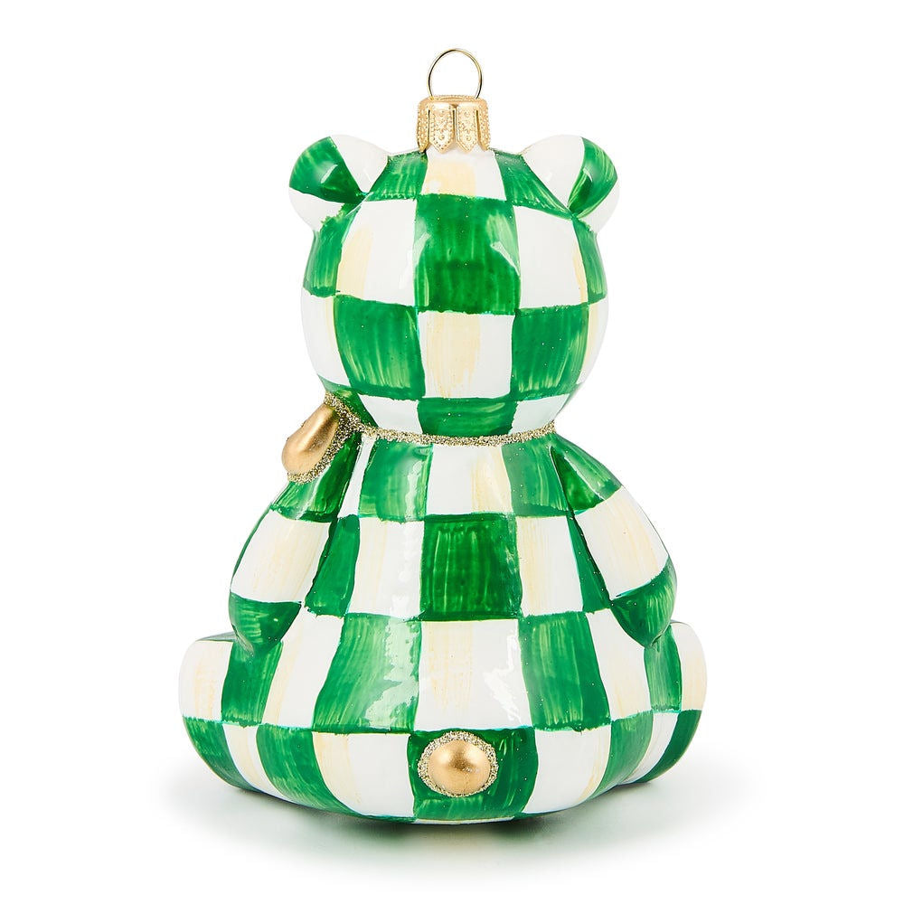 2025 Emerald Bear Glass Ornament by MacKenzie-Childs