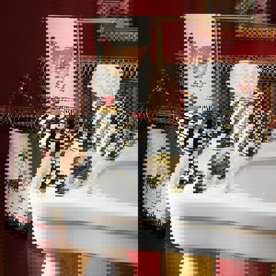 Courtly Check Enamel Boutique Tissue Box Cover