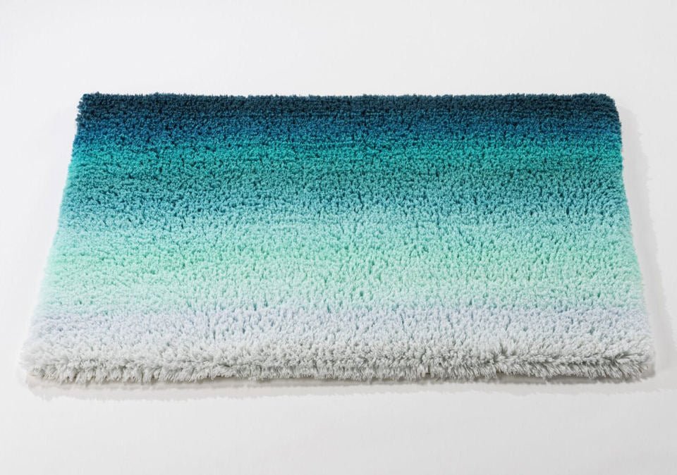 Abyss & Habidecor Giza Egyptian Cotton Duck Blue Bathroom Rug AURORE (320) - |VESIMI Design|