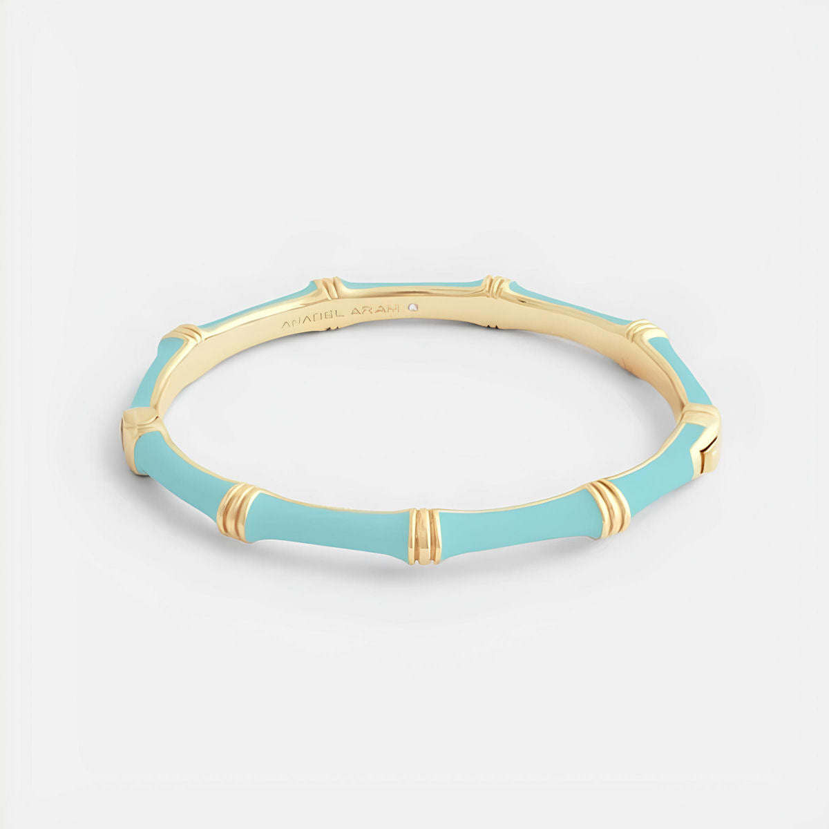 Bamboo Enameled Hinged Bangle by Anabel Aram