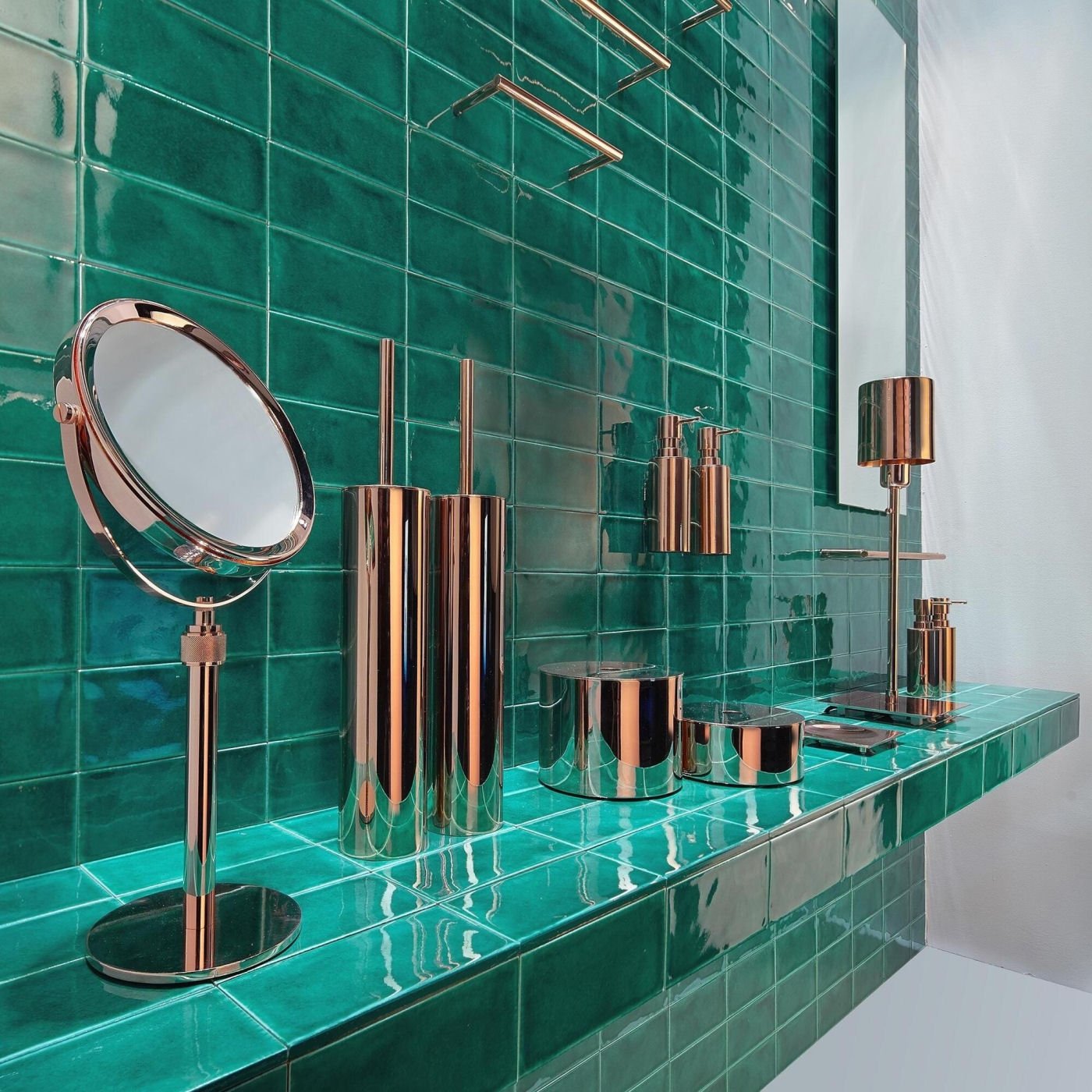 Bathroom Toilet Paper Holder Rose Gold - |VESIMI Design| Luxury Bathrooms and Home Decor