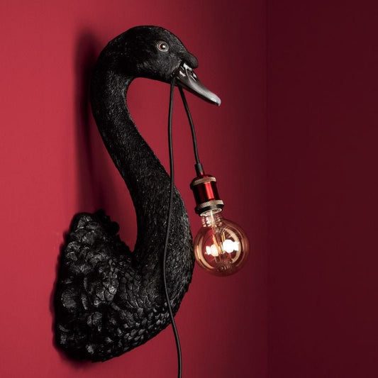 Black Swan Wall Lamp Petra - |VESIMI Design| Luxury Bathrooms and Home Decor