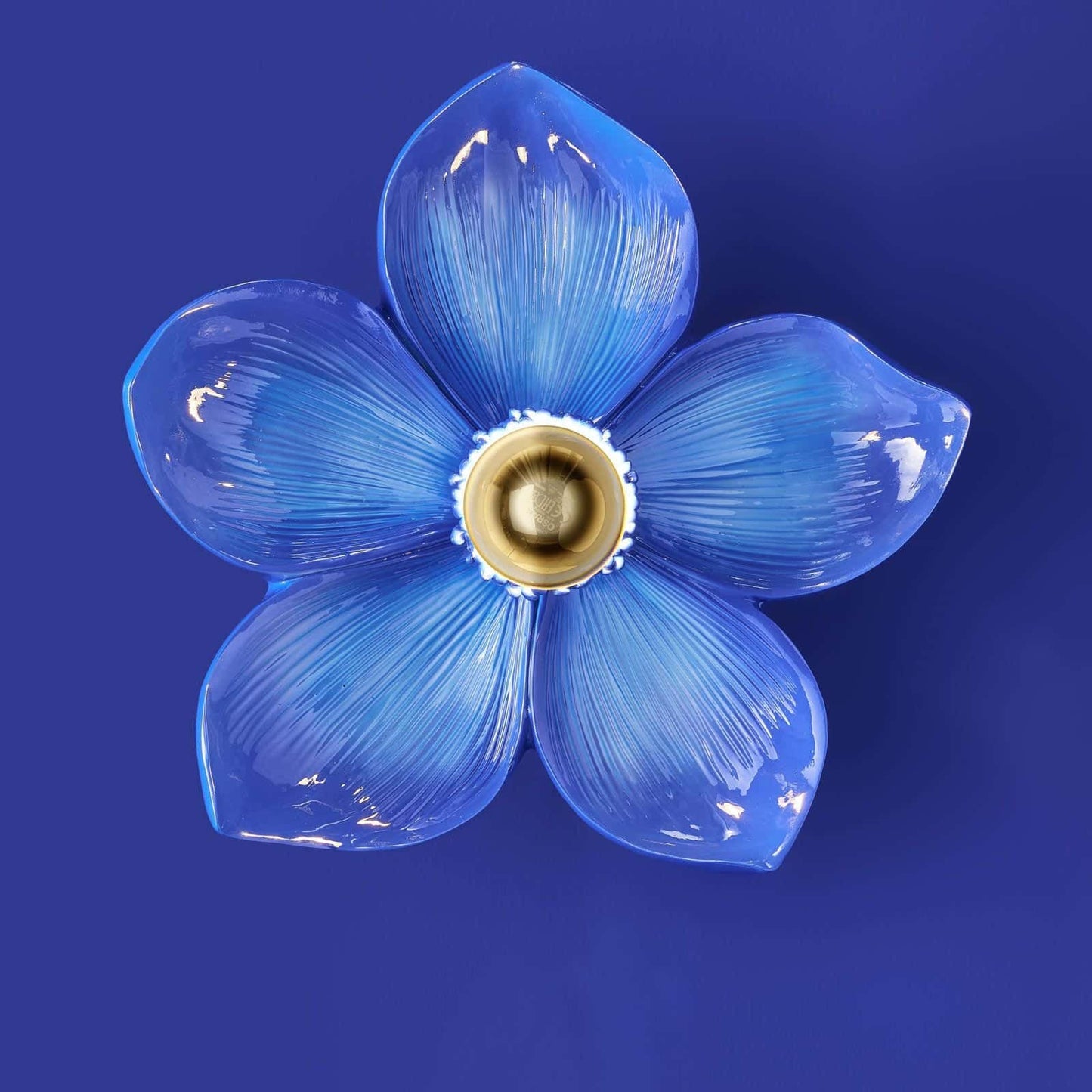 Blauwe Bloesem Bloemen Wandlamp door Werns