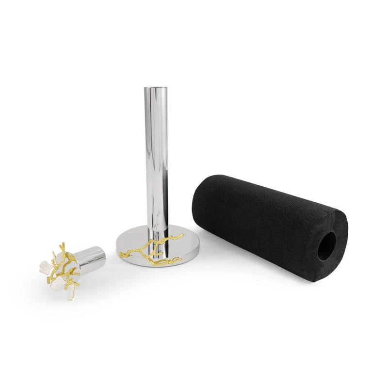 Butterfly Gingko Gold Paper Towel Holder by Michael Aram