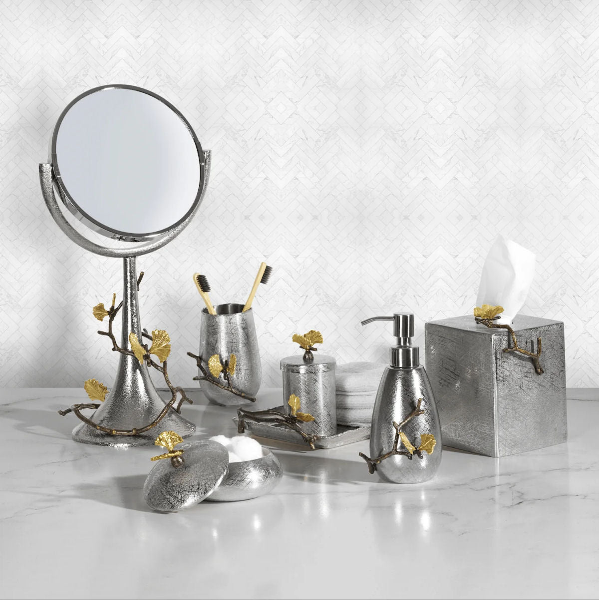 Butterfly Ginkgo Bath Collection - Vanity Tray by Michael Aram