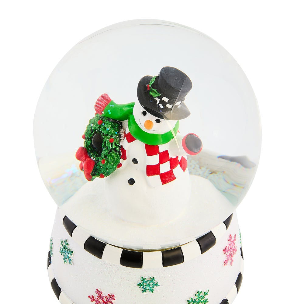 Check It Out Snowman Snow Globe MacKenzie-Childs