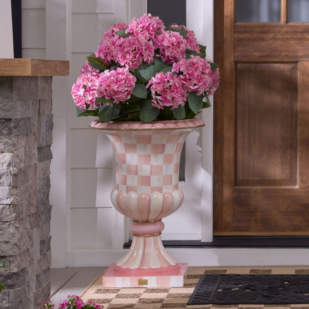 Rosy geruite sokkelurn / speciale bestelling