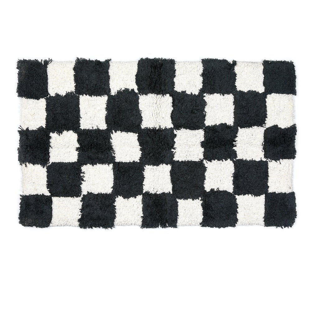 Checkerboard Black Bath Rug MacKenzie-Childs – |VESIMI Design|