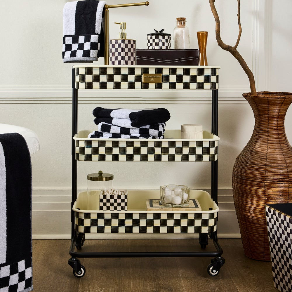 Mackenzie-Childs Courtly Check 3-Tier Kitchen Cart
