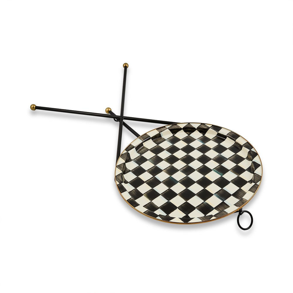 Courtly Check Geëmailleerde Kantelbare Bijzettafel