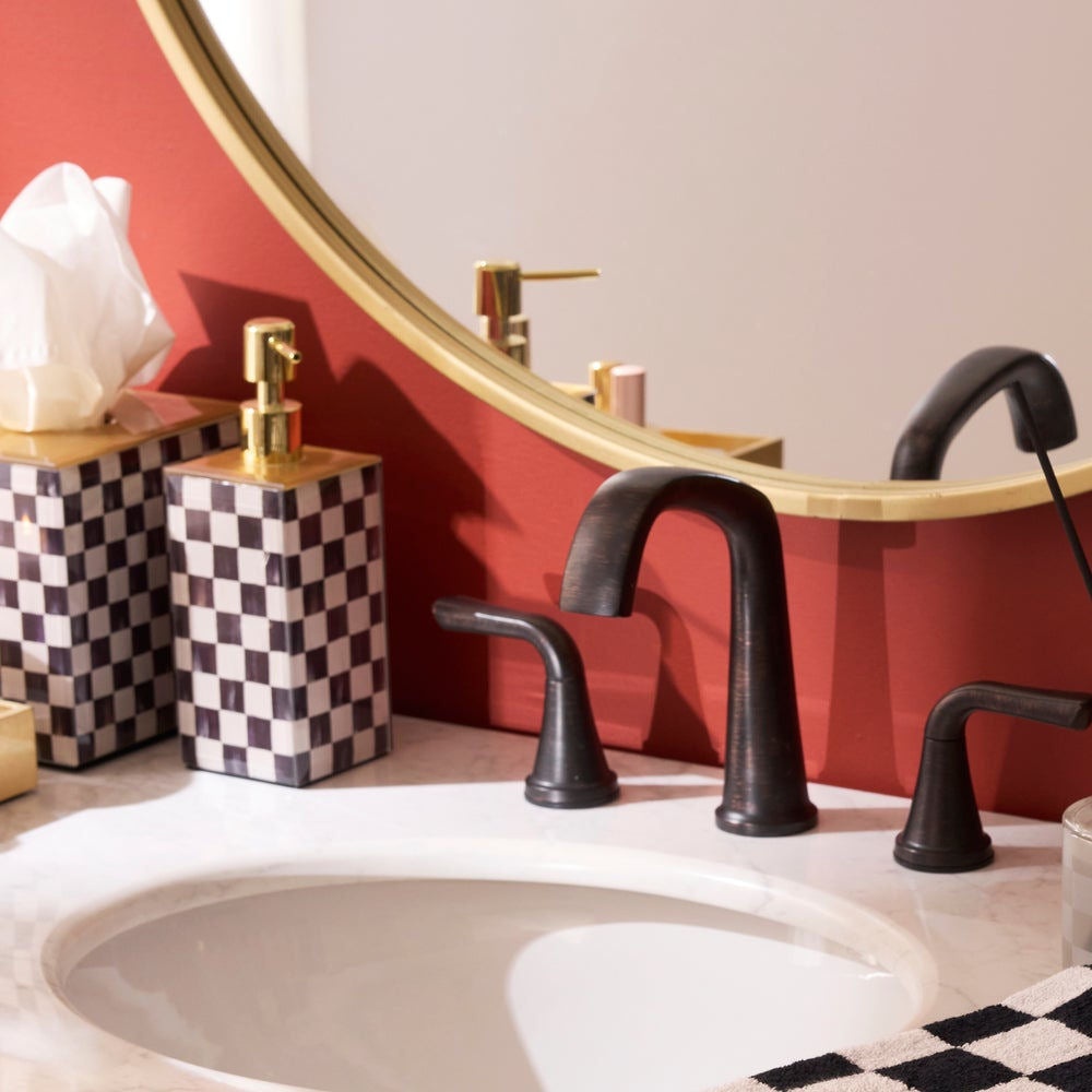 Courtly Check Glass Soap Pump by MacKenzie-Childs