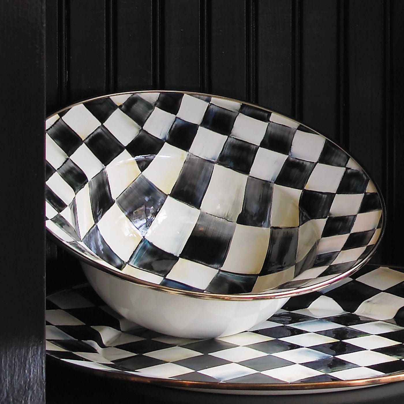 Courtly Check Serving Bowl - |VESIMI Design| Luxury Bathrooms and Home Decor