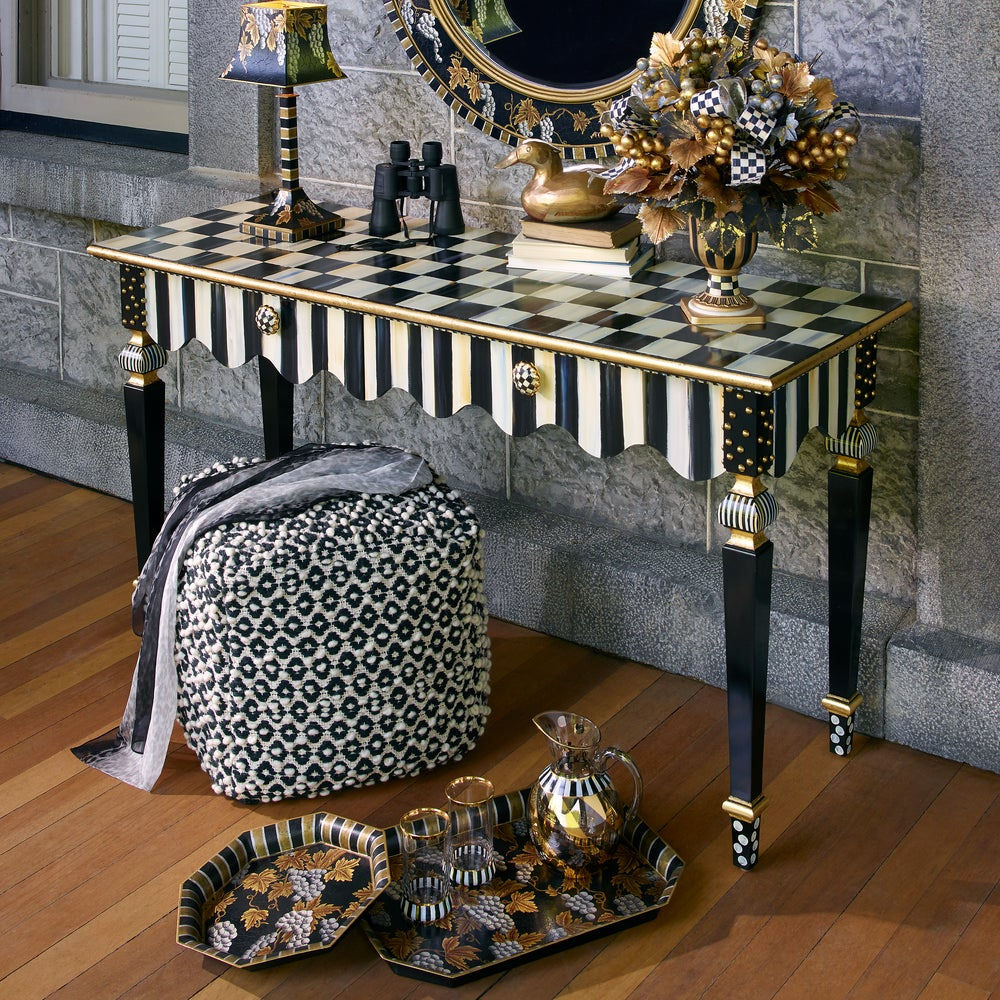 Courtly Stripe Console Table by MacKenzie-Childs / Special Order