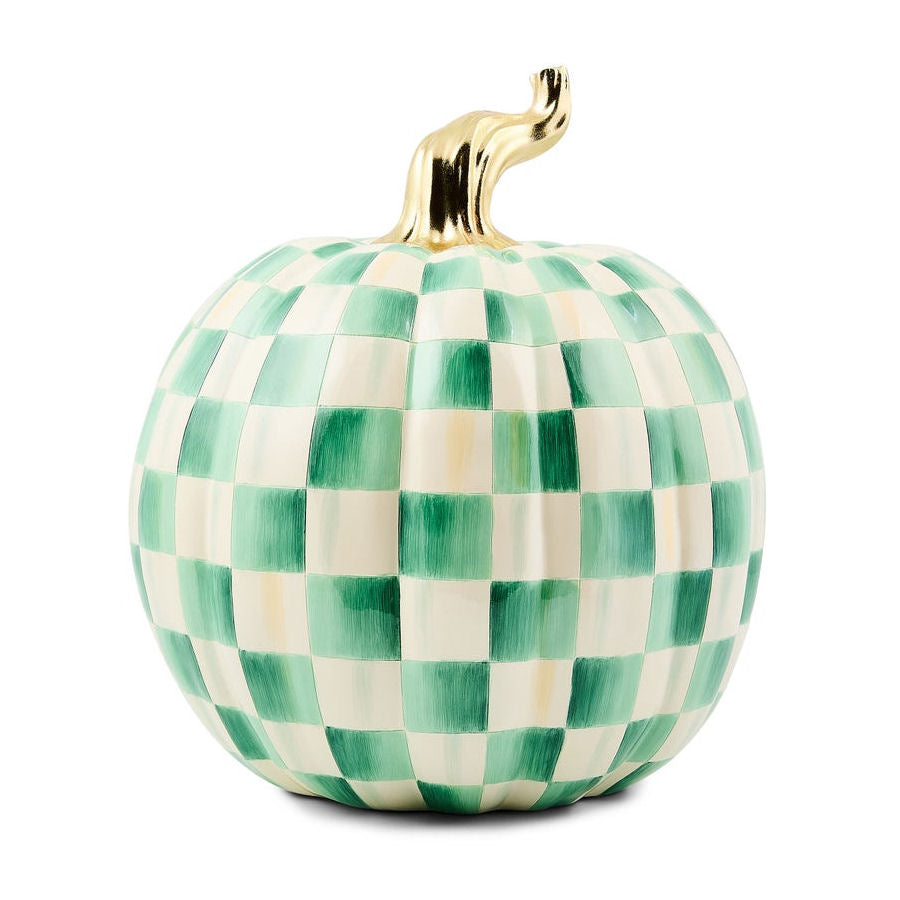 Emerald Check Large Pumpkin by MacKenzie-Childs