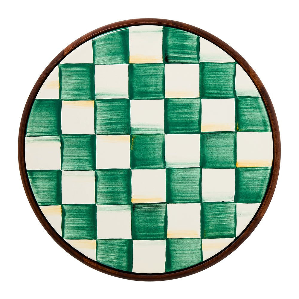Emerald Check Large Trivet by MacKenzie-Childs