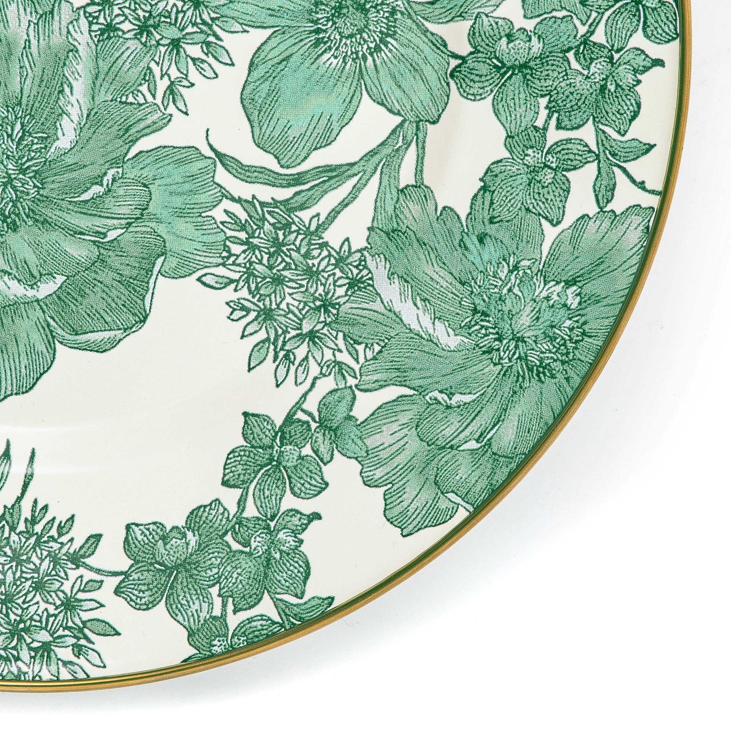 Emerald English Garden Dinner Plate by MacKenzie - Childs - |VESIMI Design|