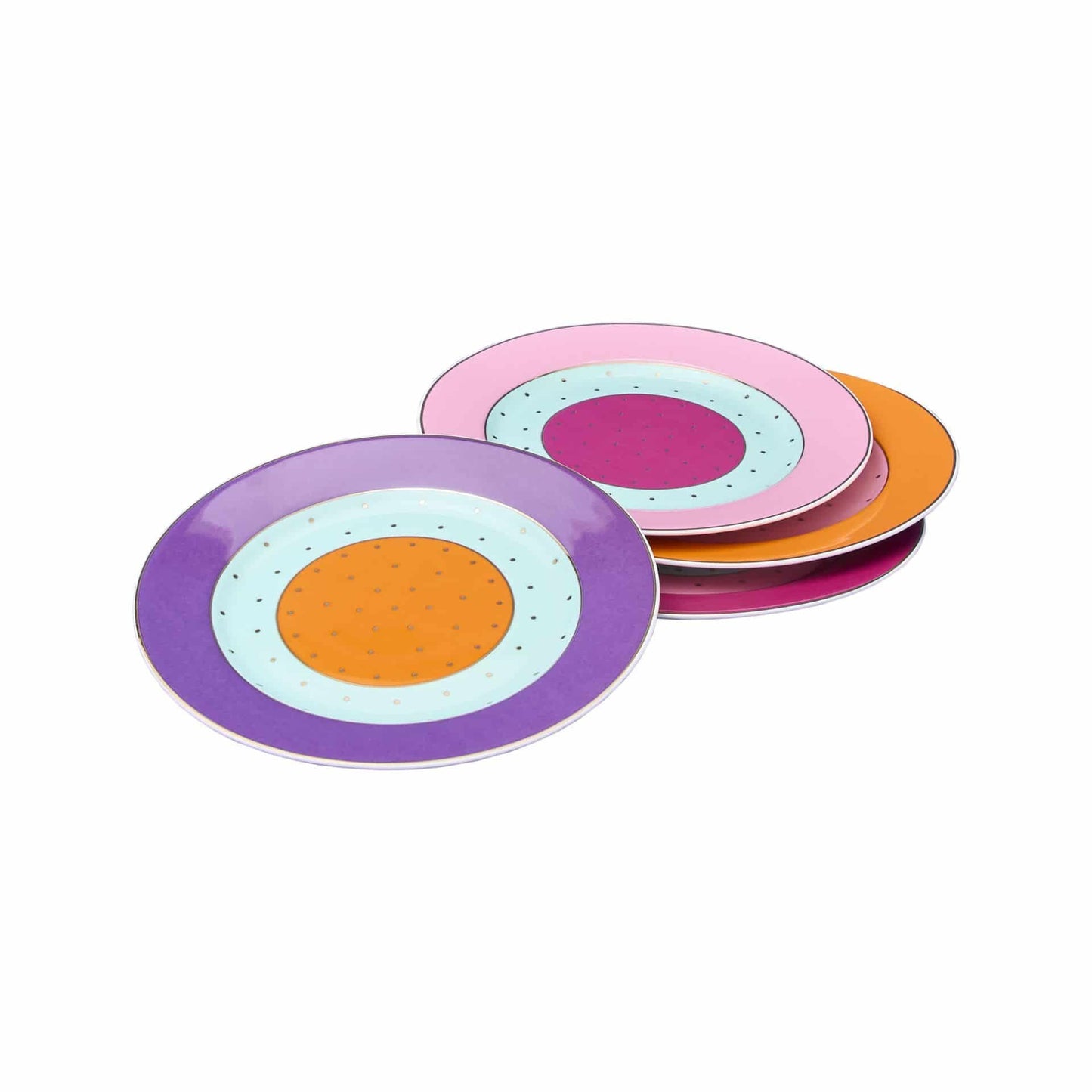 Fancy Colors Dessert Plates, Set of 4 - |VESIMI Design| Luxury Bathrooms and Home Decor