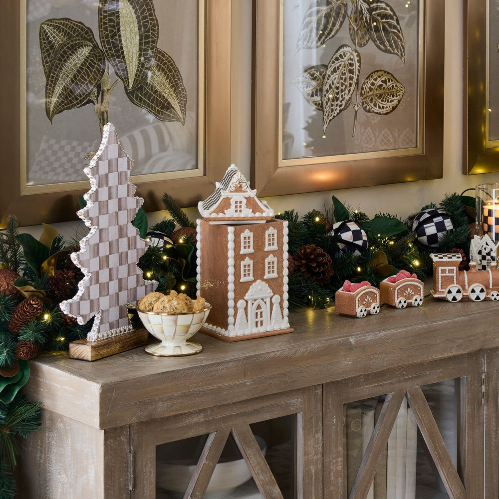 Gingerbread House Ceramic Cookie Jar by MacKenzie-Childs