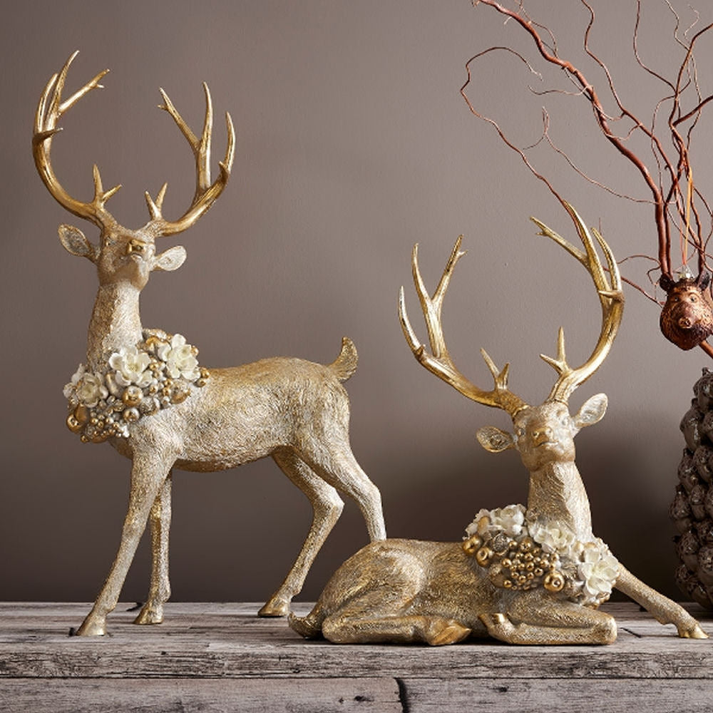Gold Standing Deer by Werns