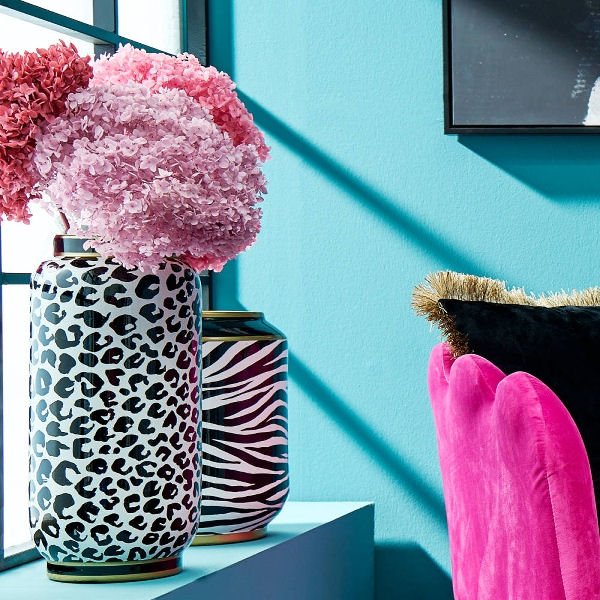 Hand Painted Zebra Vase by Werns - |VESIMI Design| Luxury Bathrooms and Home Decor