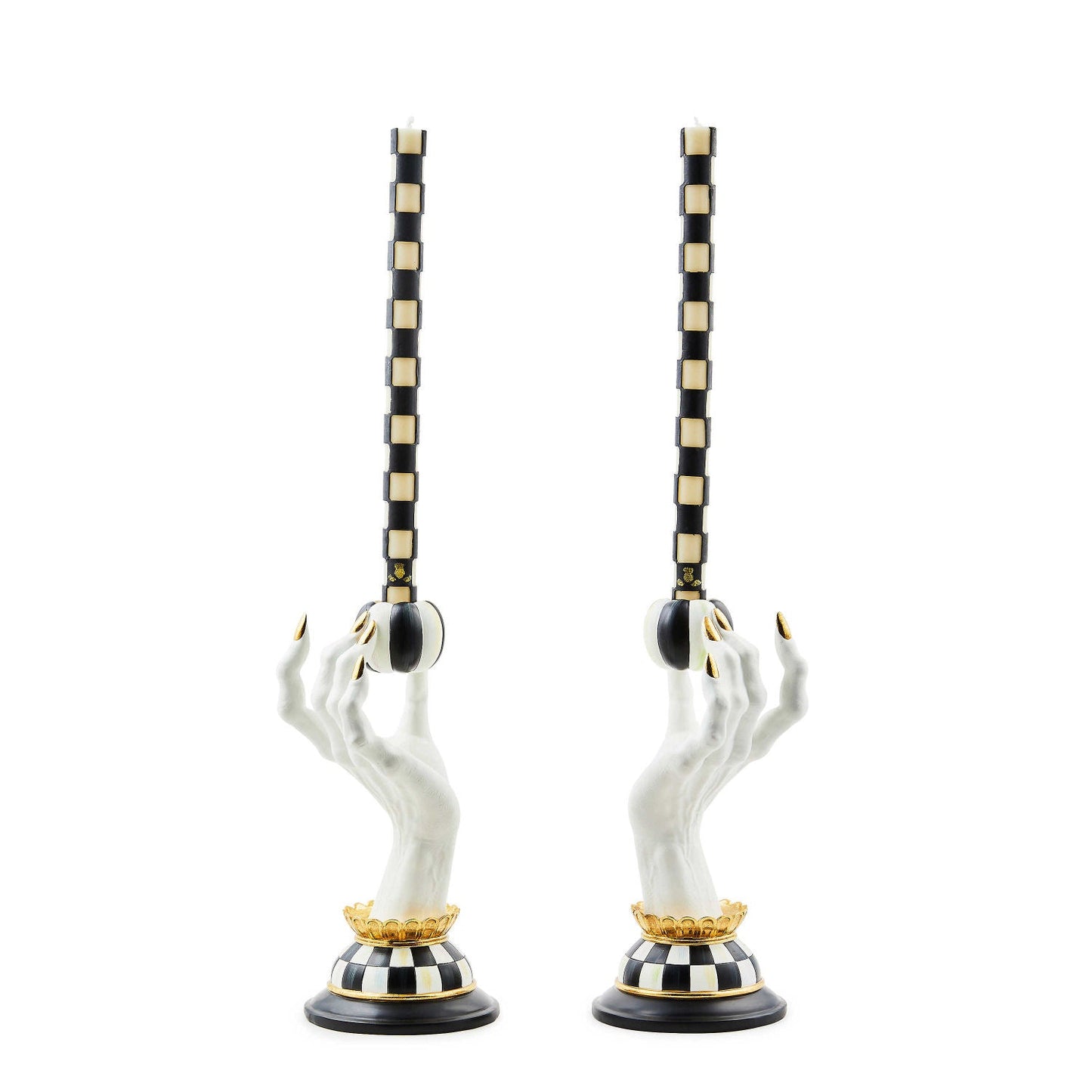 Haunted House Spooky Hand Candle Holders, Set of 2 by MacKenzie - Childs - |VESIMI Design|