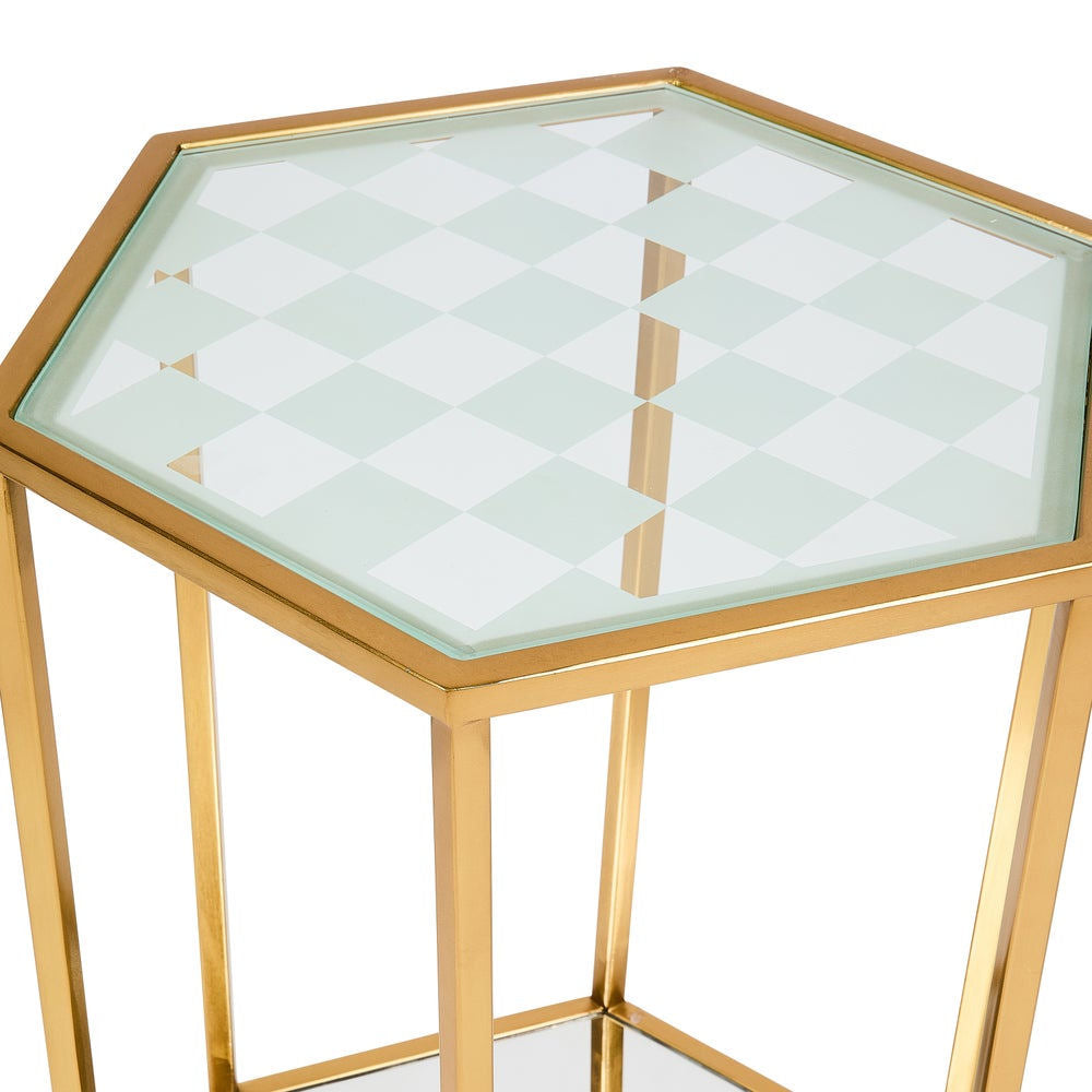 Mackenzie-Childs Honeycomb Accent Table