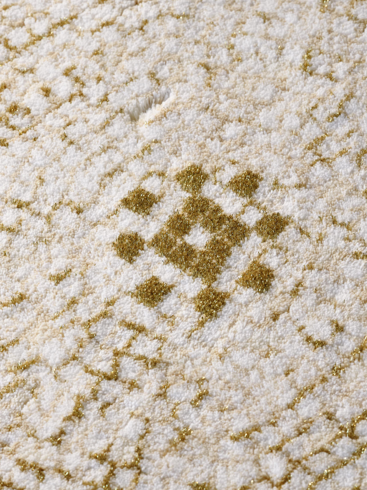 KERY Beige and Gold Abyss & Habidecor Egyptian Cotton Bathroom Rug