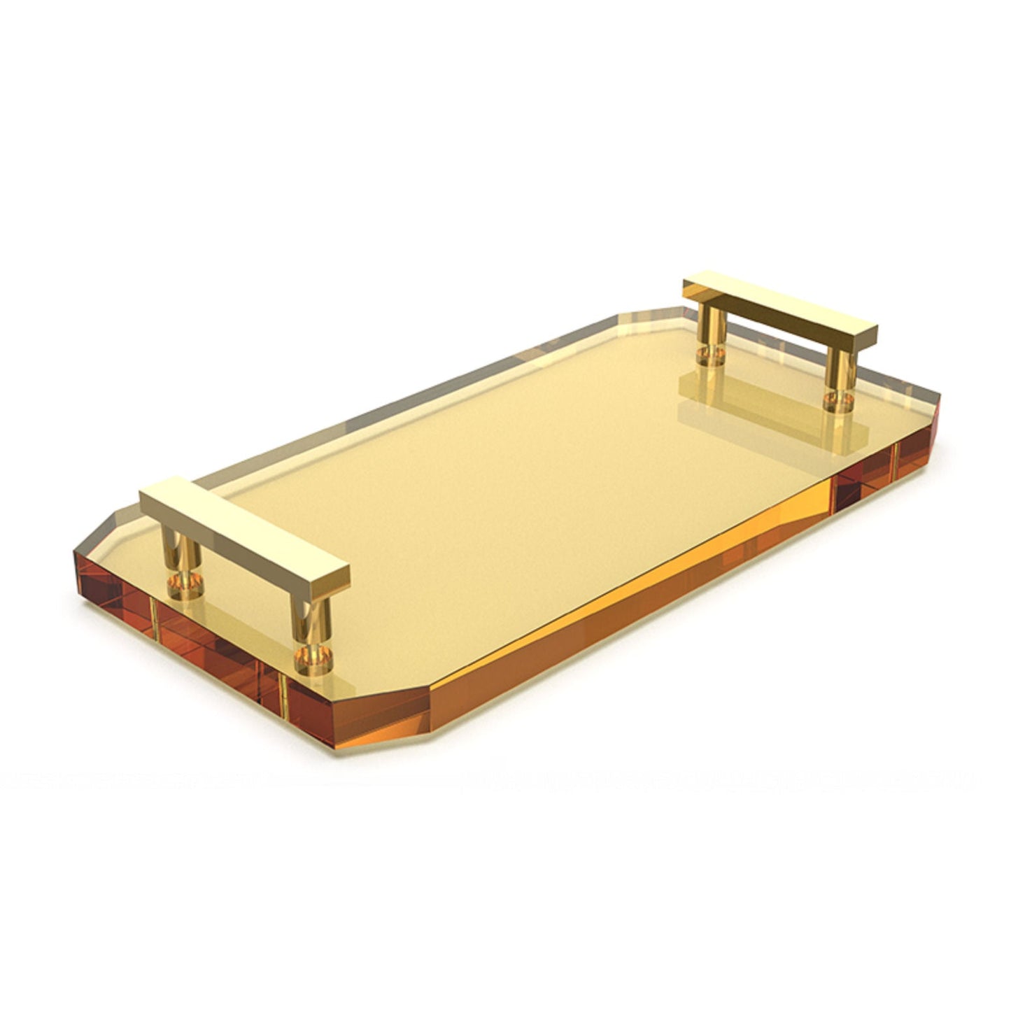 Luxury Amber Glass Tablet Tray by Decor Walther - |VESIMI Design|