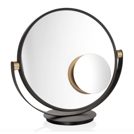 Luxury Dark Metal and Gold Matt Table / Vanity Mirror by Decor Walther - |VESIMI Design| Luxury Bathrooms and Home Decor