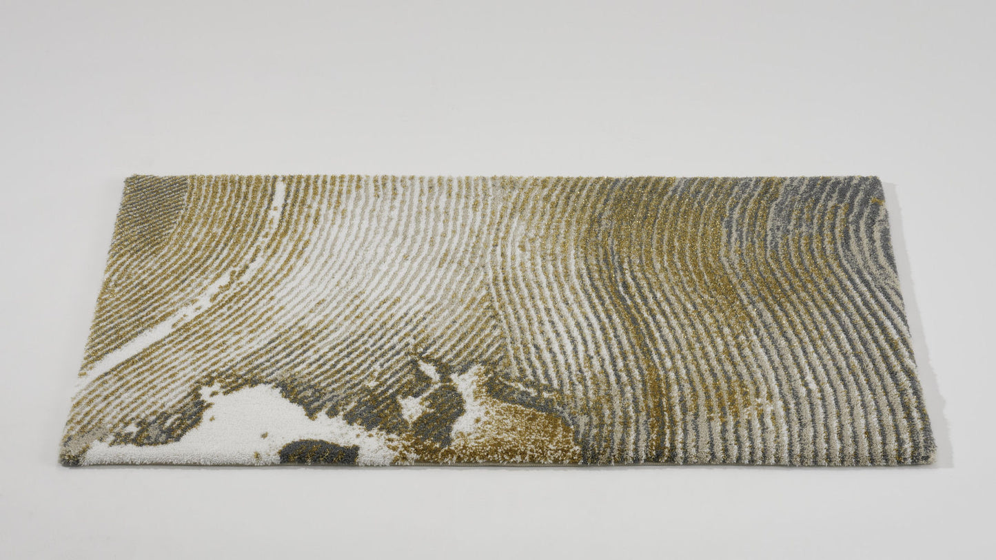 LANA Brown & Gold Abyss & Habidecor Egyptian Cotton Bathroom Rug