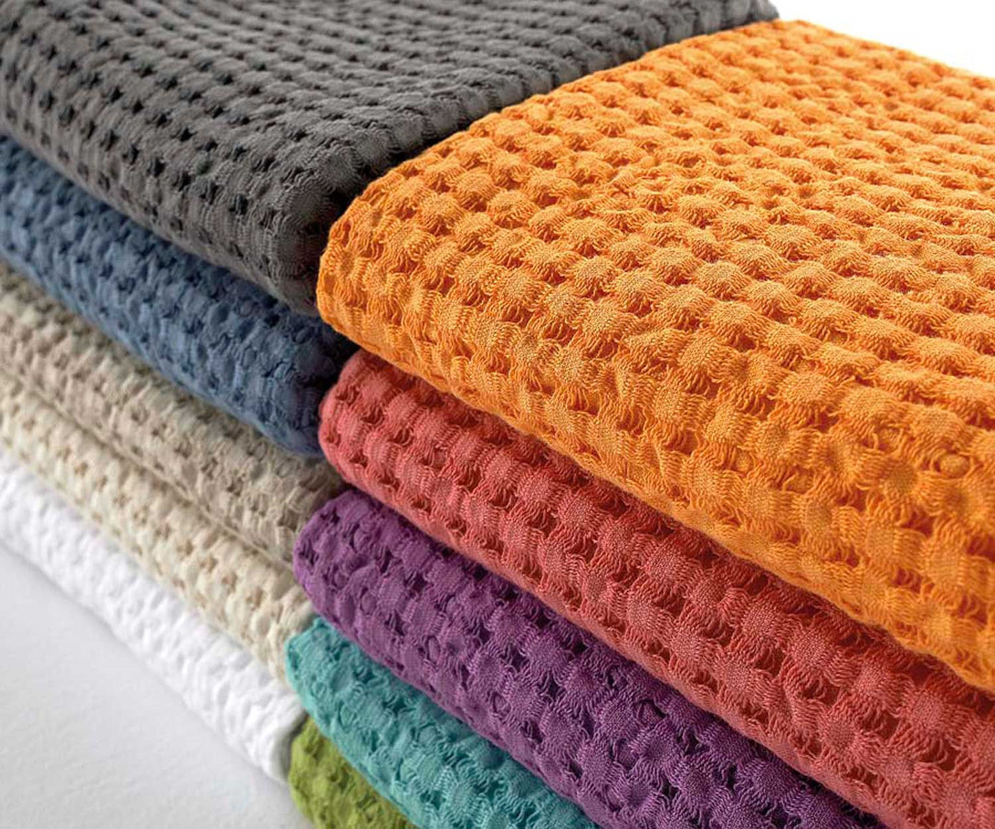 Pousada Waffle Design Egyptian Cotton Towels - 737 Caramel