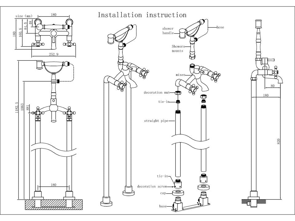 Luxury Freestanding Bathtub Faucet Deira Oil Rubbed Bronze - |VESIMI Design|