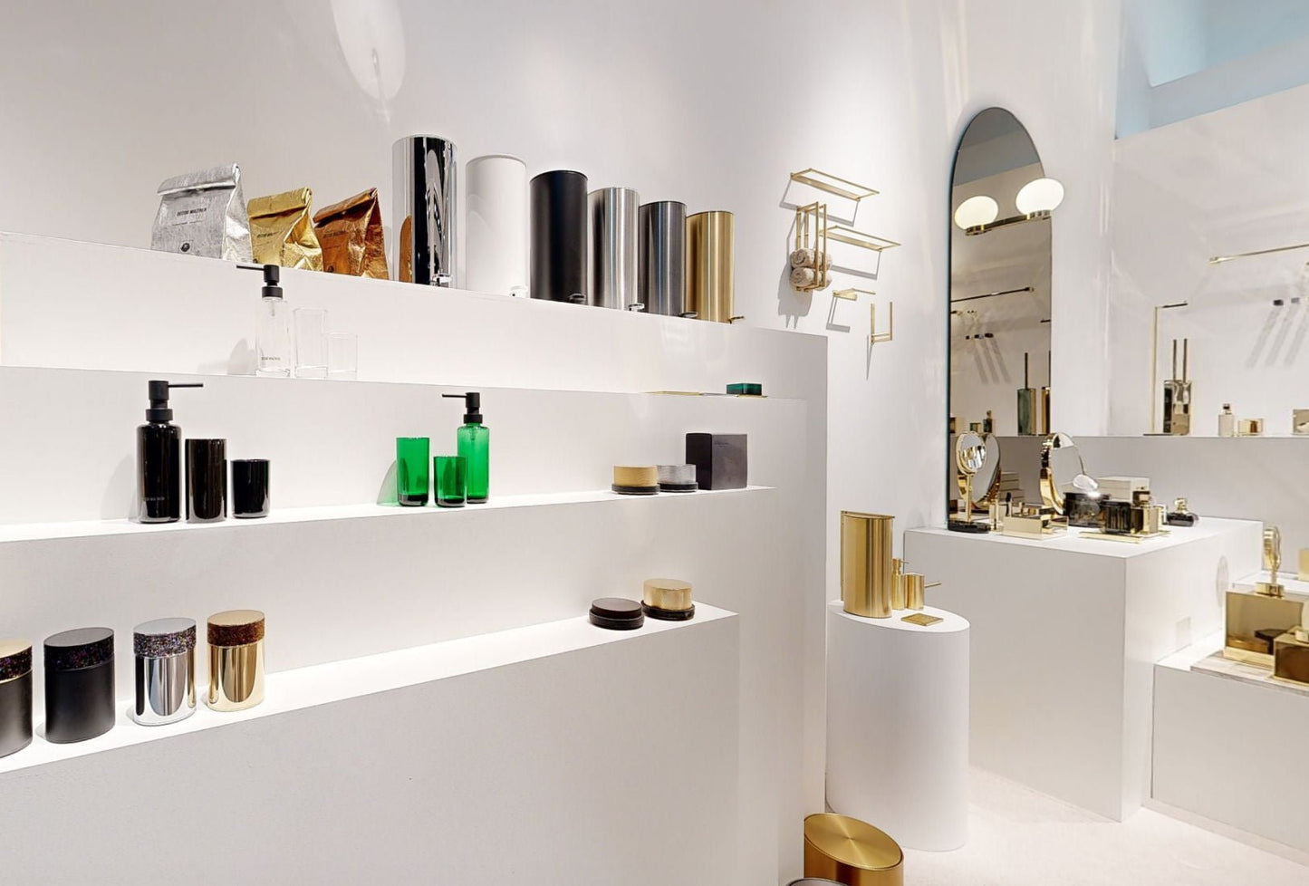 Luxury German Design Matt Gold Pedal Bin by Decor Walther 2.6L - |VESIMI Design| Luxury Bathrooms and Home Decor