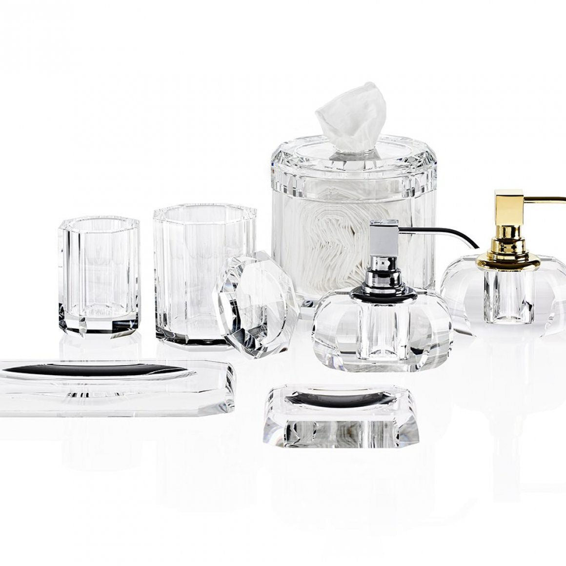 Luxury Crystal Clear Glass Tablet Tray by Decor Walther