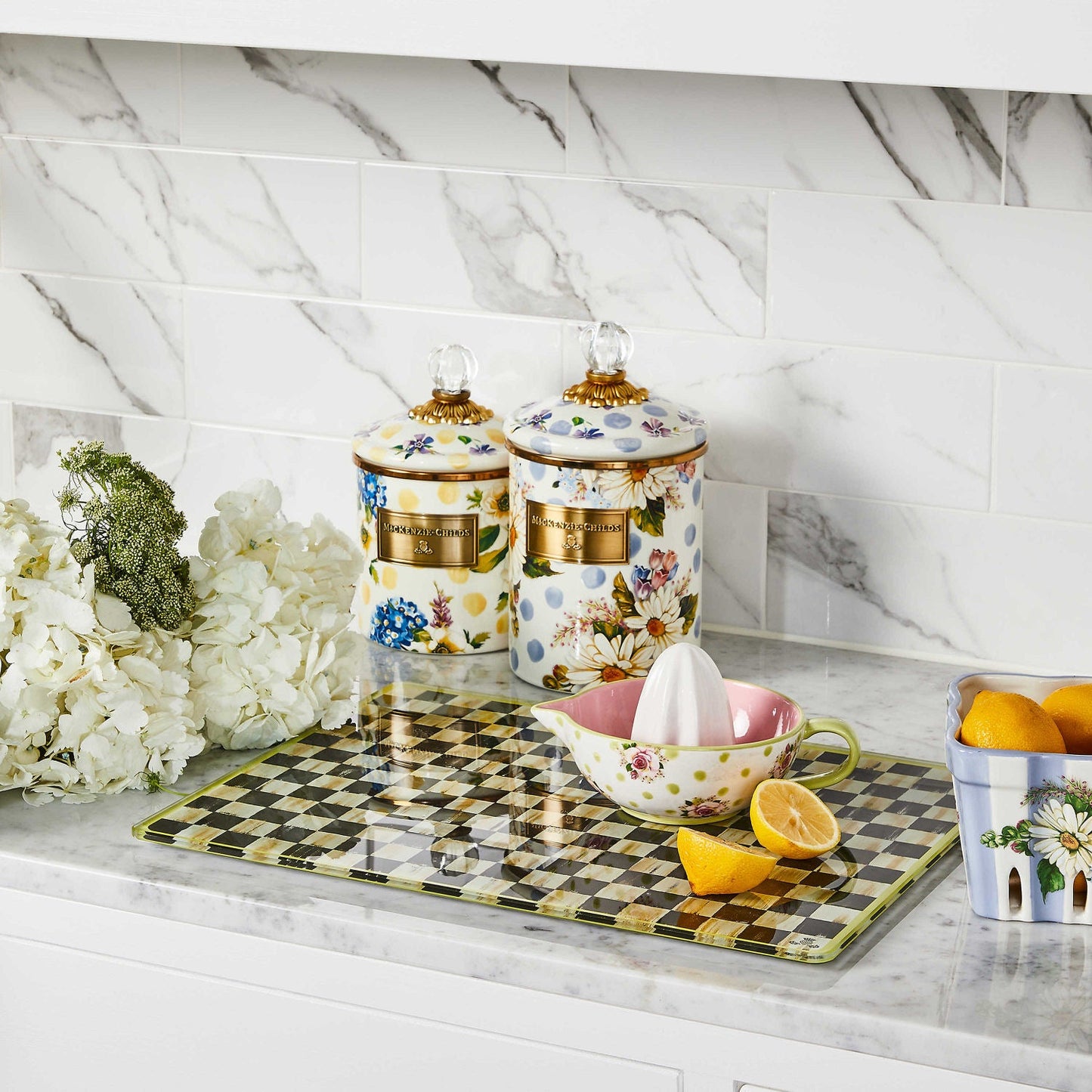 MacKenzie - Childs Courtly Check Large Cutting Board - |VESIMI Design| Luxury Bathrooms and Home Decor