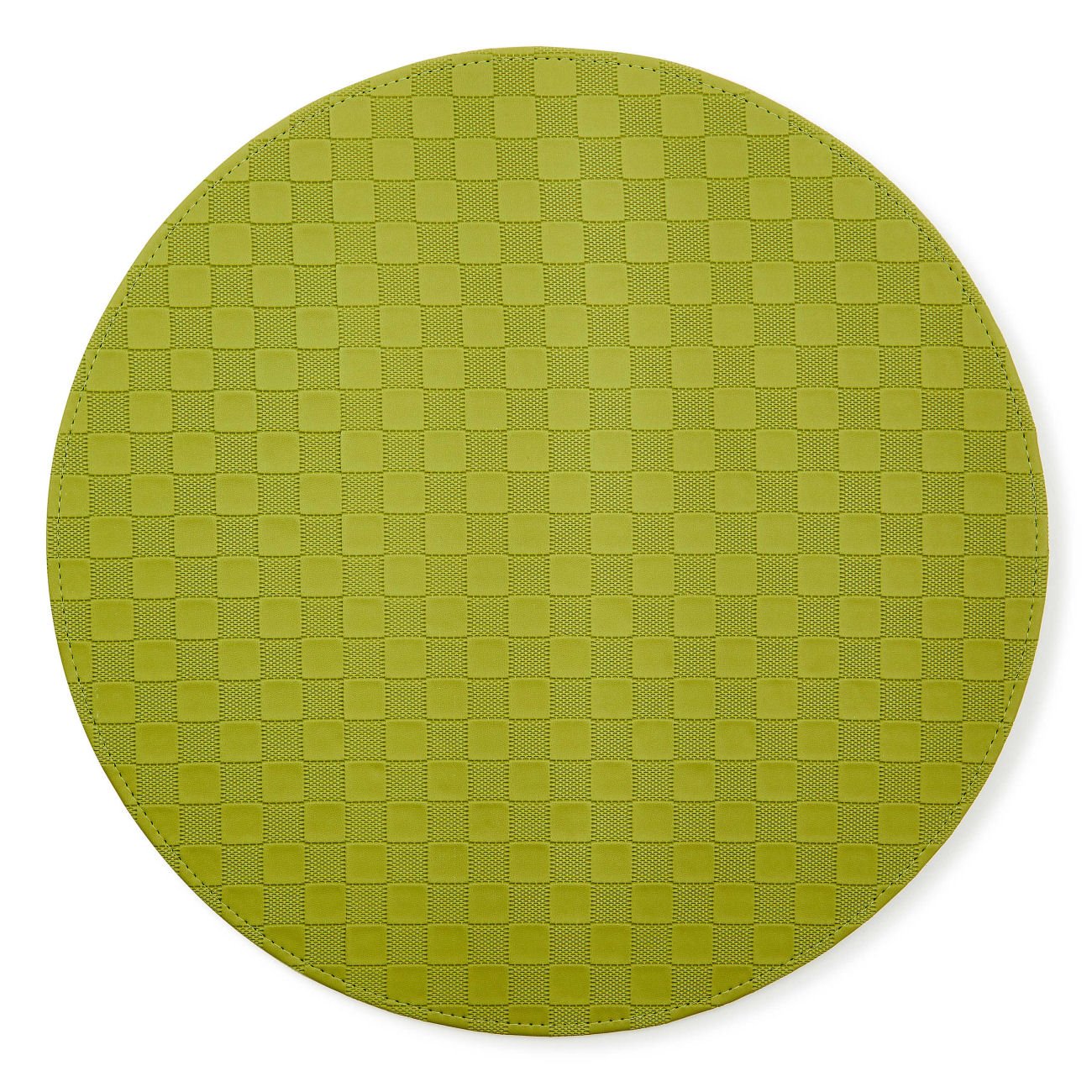 MacKenzie - Childs Green Check Faux Leather Placemat - |VESIMI Design|