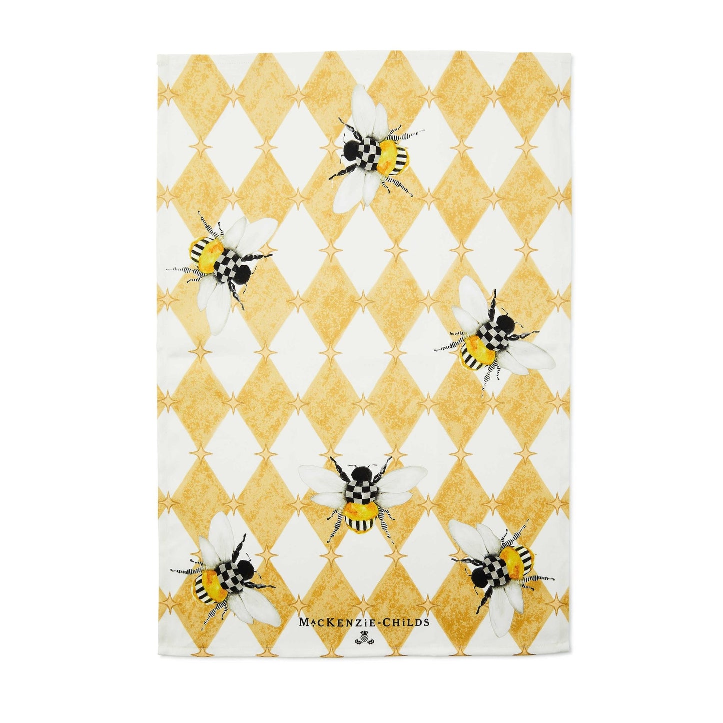 MacKenzie - Childs Honeycomb With Bees Dish Towel - |VESIMI Design|