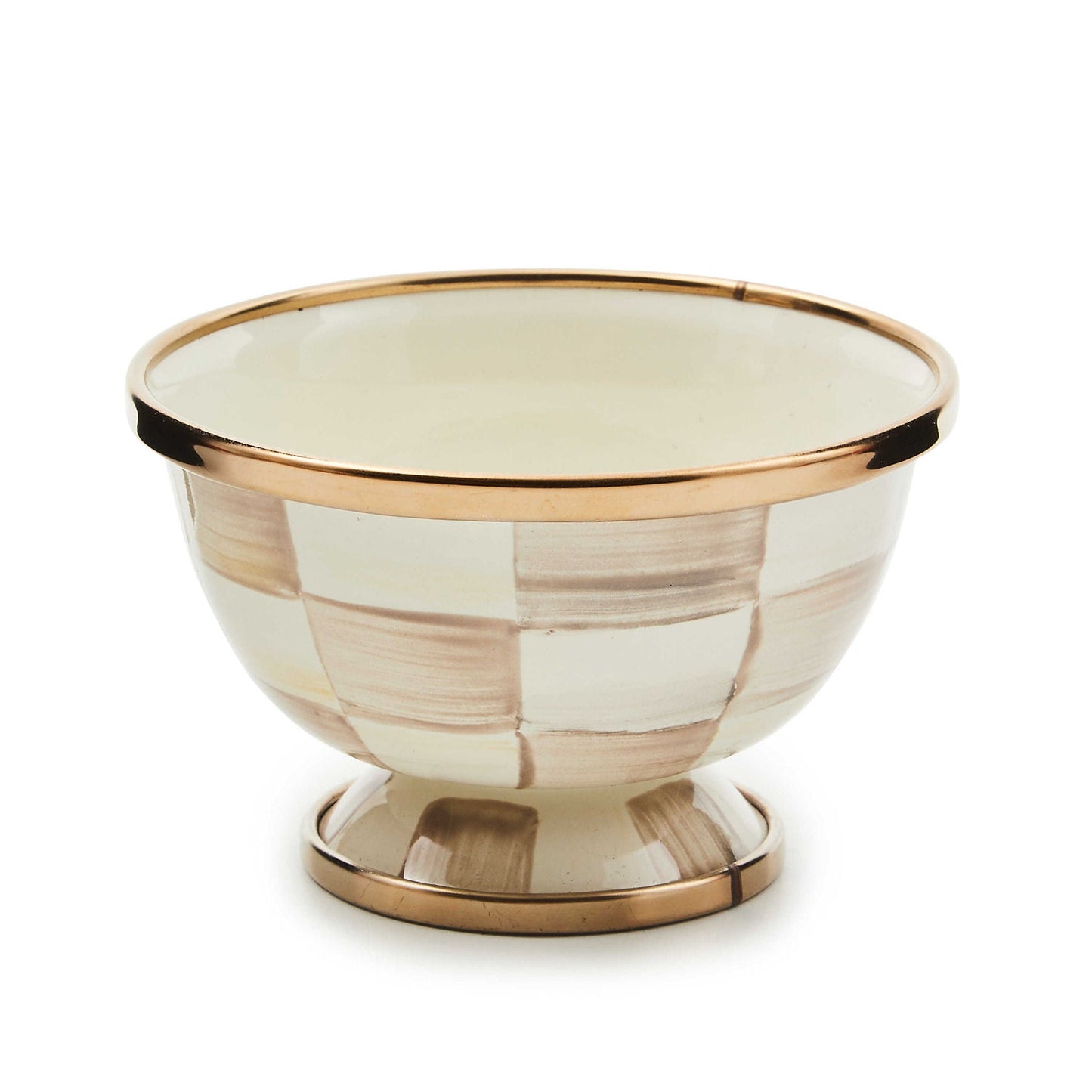 MacKenzie - Childs Mocha Check Little Sugar Bowl - |VESIMI Design| Luxury Bathrooms and Home Decor