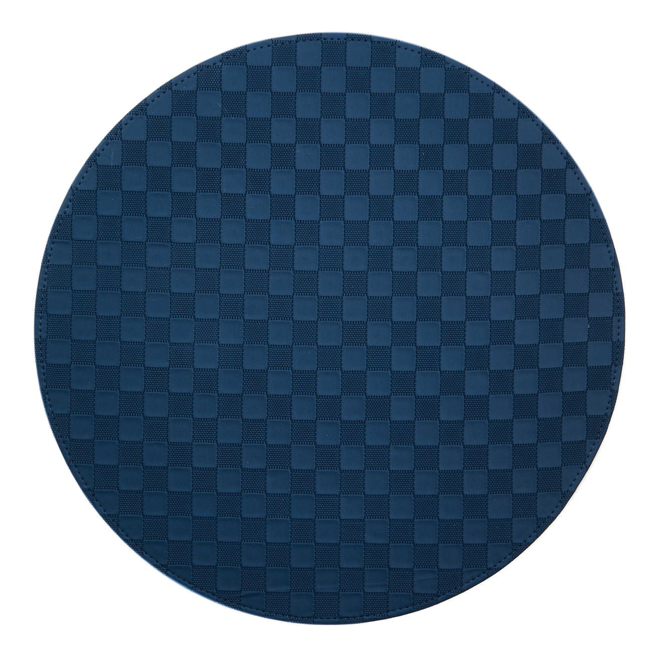 MacKenzie - Childs Navy Check Faux Leather Placemat - |VESIMI Design|