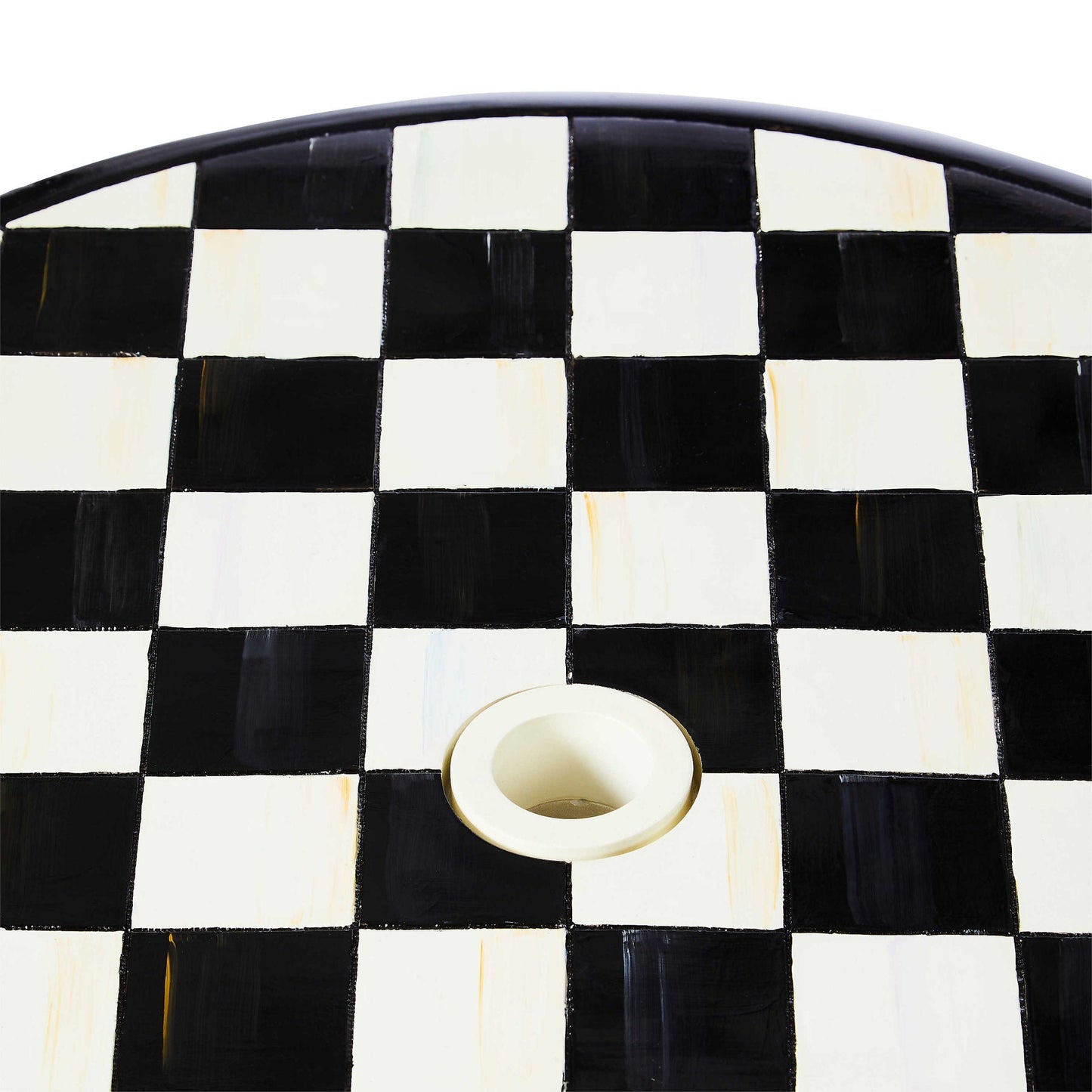 MacKenzie - Childs Outdoor Courtly Umbrella Stand Side Table - |VESIMI Design| Luxury Bathrooms and Home Decor