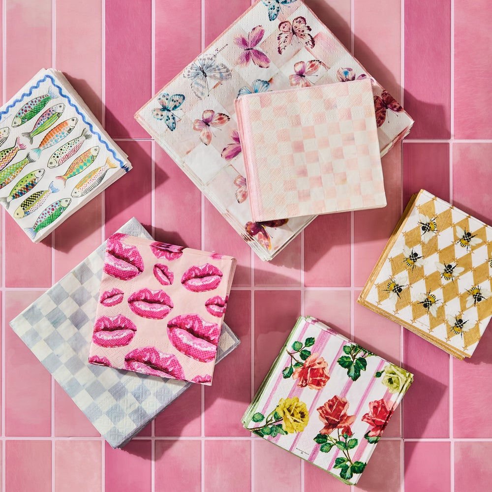 MacKenzie - Childs Queen Bee Cocktail Paper Napkins - |VESIMI Design|