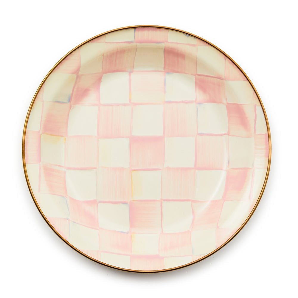 MacKenzie - Childs Rosy Check Enamel Pie Plate - |VESIMI Design|