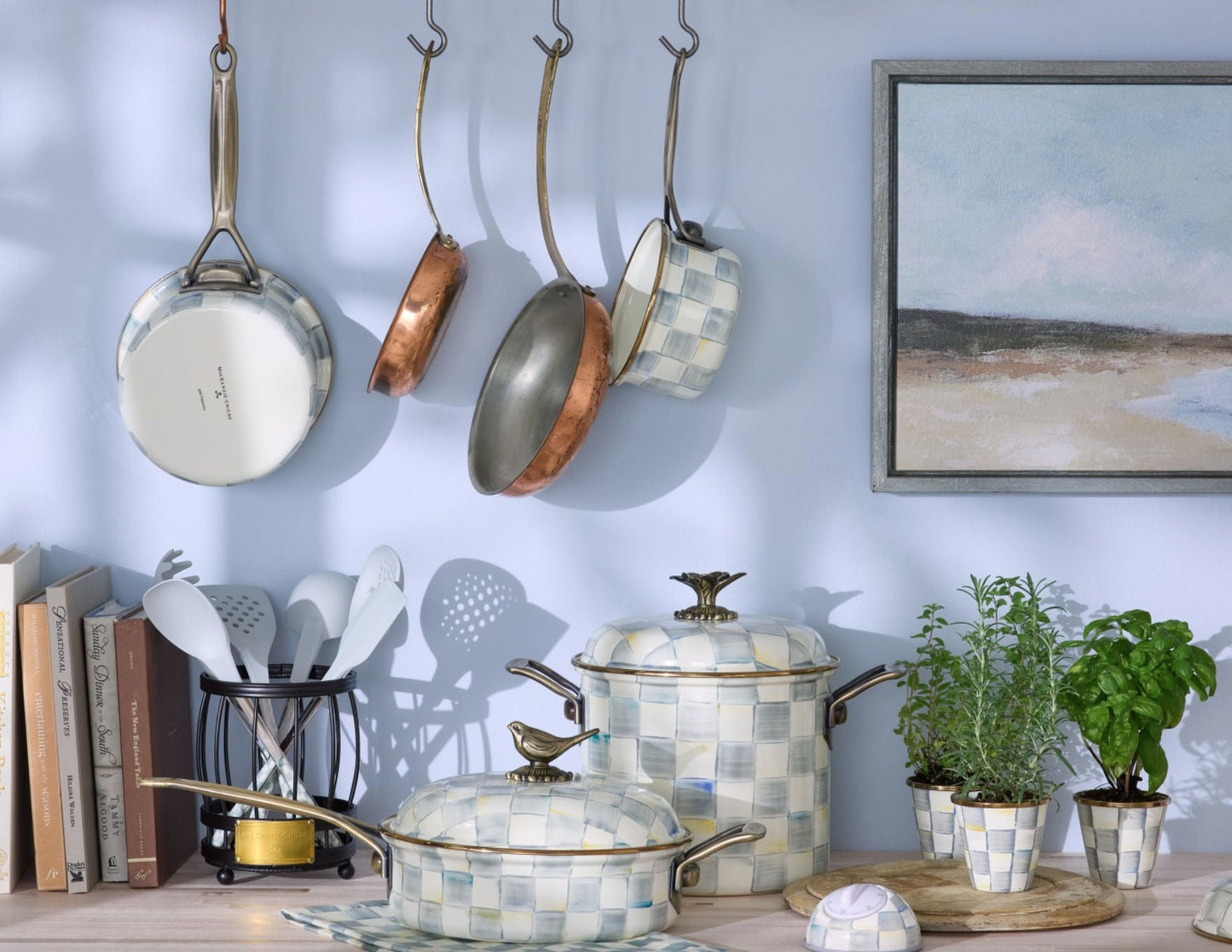 Mackenzie - Childs Sterling Check Stockpot - |VESIMI Design|