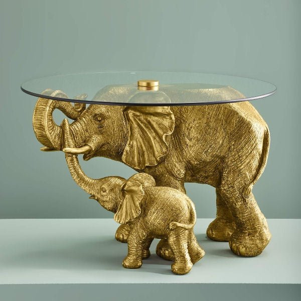 Mali & Kisha Design Gold Accent Table - |VESIMI Design| Luxury Bathrooms and Home Decor