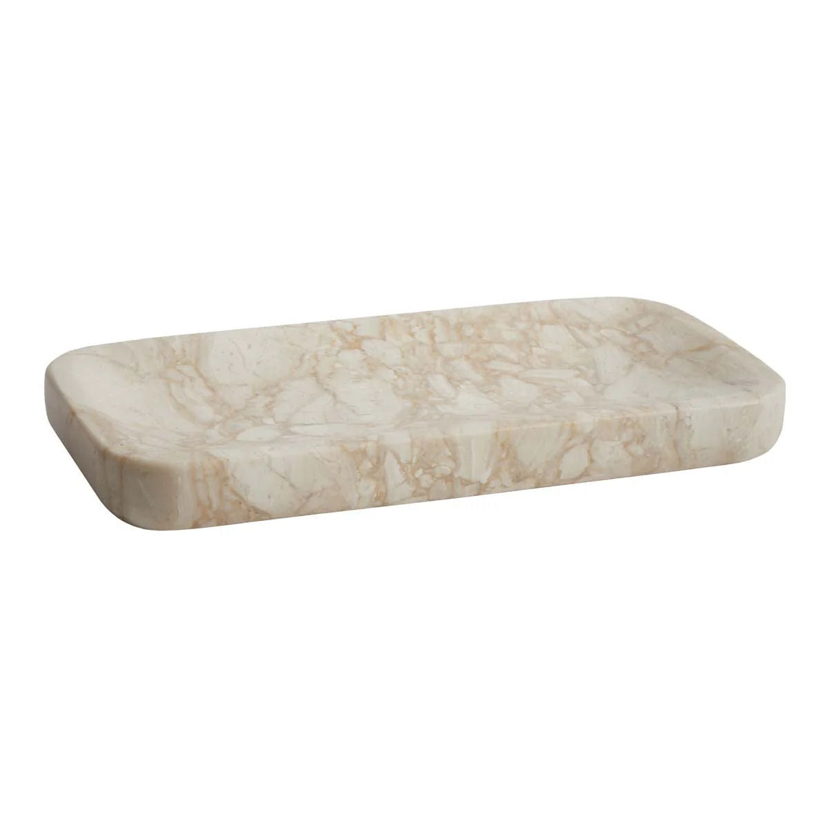 Blake Beige Marble Bathroom Accessories Tray – |VESIMI Design|