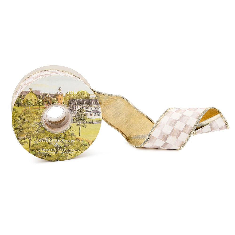 Mocha Check 2" Ribbon