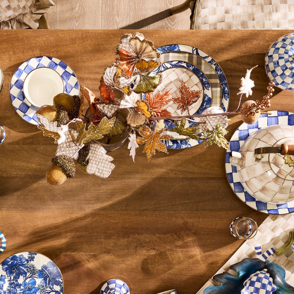 MacKenzie-Childs Mocha Check Acorn Spray