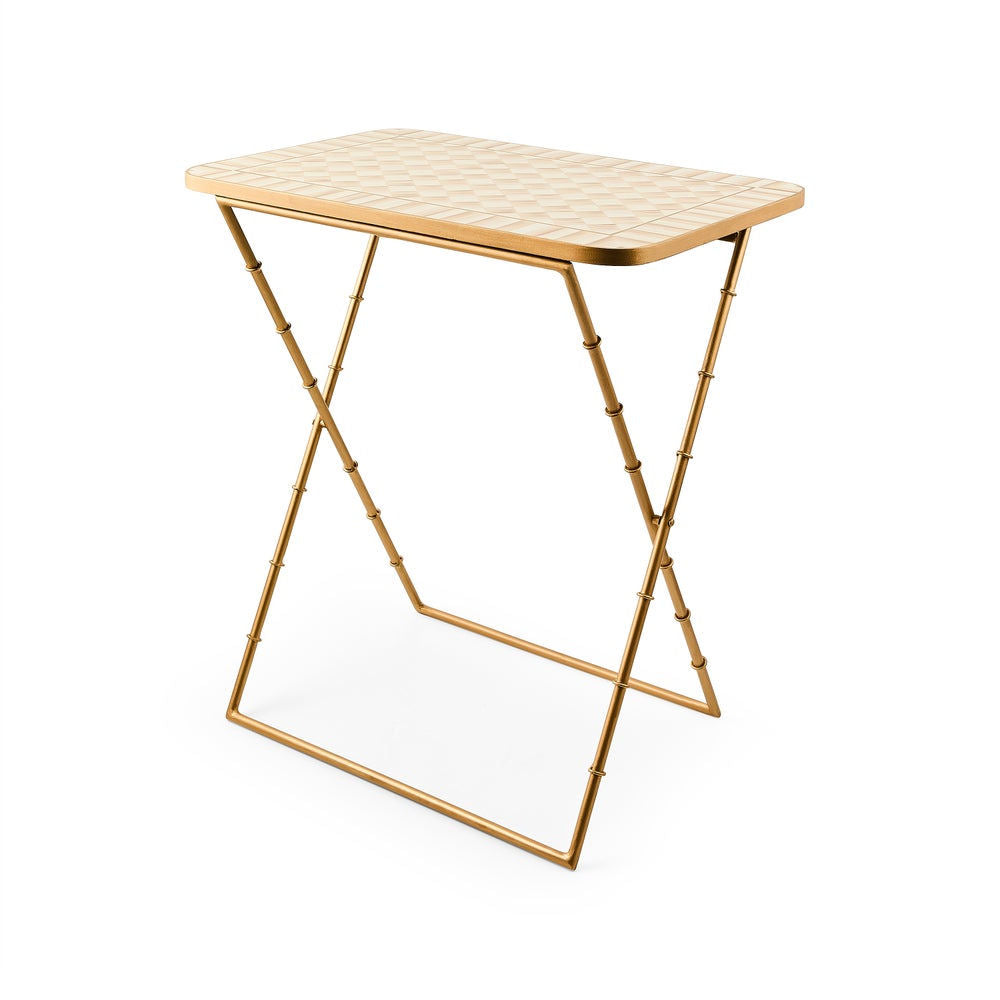 Mocha Check Cocktail Trays, Set of 4 by MacKenzie-Childs