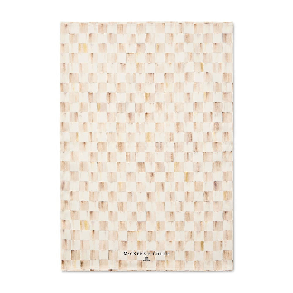 MacKenzie-Childs Mocha Check Dish Towel