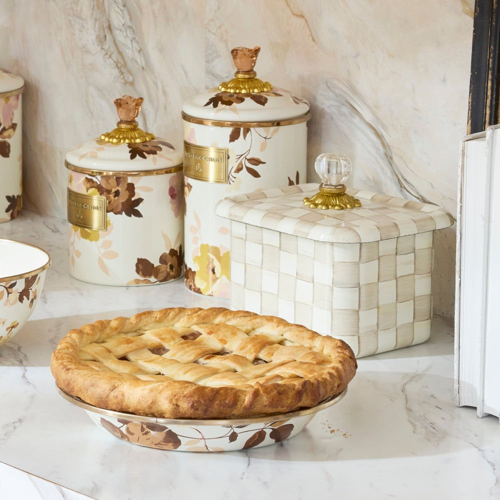 Mocha Check Recipe Box by MacKenzie-Childs